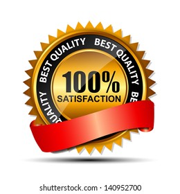 Vector gold sign, label template