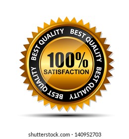 Vector gold sign, label template
