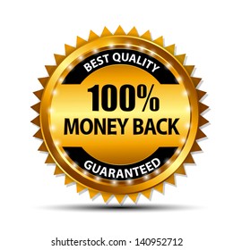 Vector gold sign, label template