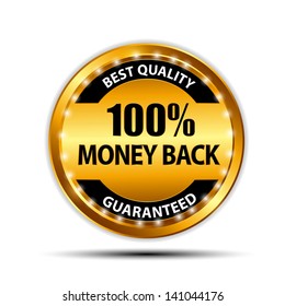 Vector gold sign, label template