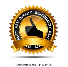 Vector gold sign, label template