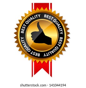 Vector gold sign, label template