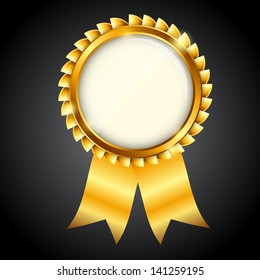 Vector gold sign, label template