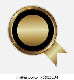 Vector gold sign, label template