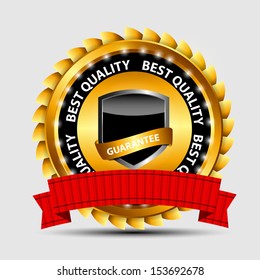 Vector gold sign, label template