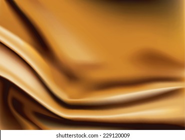 Vector of Gold silk fabric abstract background