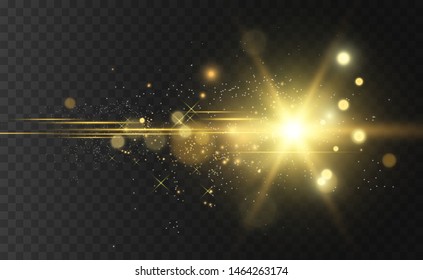 
Parques de oro vectorial,
mágico, luminoso efecto sobre un fondo transparente. Polvo de oro.