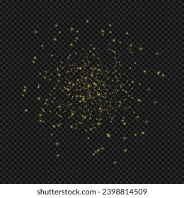Vector gold sparks glitter special light effect.