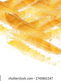 Vector gold stain and blob design. Glittering golden smear stroke set. Illustration for flyer, brochure, banner and web application.
