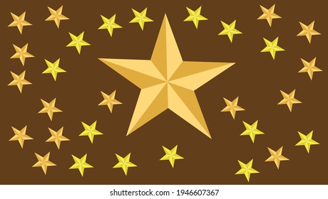 vector Gold star design illustration  style