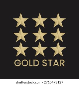 Icono de estrella de oro de Vector sobre fondo oscuro