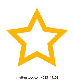 Vector of Gold Star icon on gray background