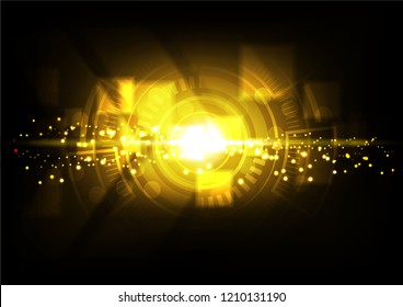 Vector gold technology background illustration