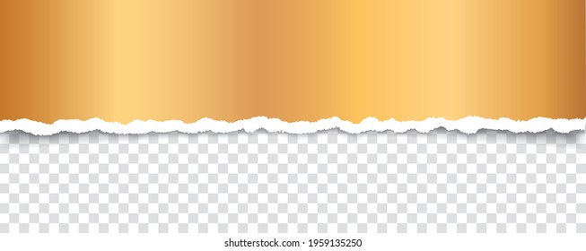 vector gold torn paper with ripped edges with space for your text