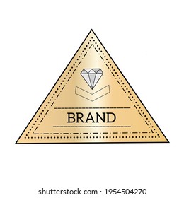 Vector Gold triangular logo or label