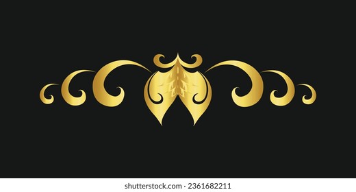 vector of gold vintage decorative elements for page web decoration editable background image
