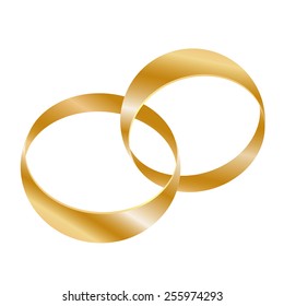 Vector Gold Wedding Rings Stock Vector (Royalty Free) 255974293 ...