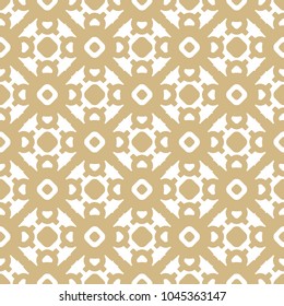 Vector gold and white background. Abstract geometric floral seamless pattern. Abstract golden ornament in oriental style. Asian traditional motif. Luxury ornamental texture. Repeat design element