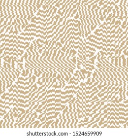 Vector gold and white colored seamless pattern. Modern stylish texture with smooth natural maze. Repeating abstract tileable background. Compound organic shapes. Trendy surface design.