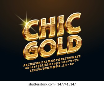 Vector Golden 3D Font  Rotated luxury  Alphabet Letters  Numbers   Symbols 