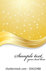 Vector golden abstract background; clip-art