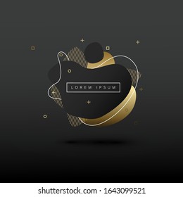 Vector golden Abstract digital element