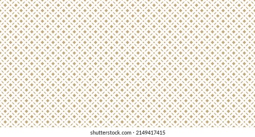 Vector golden abstract floral seamless pattern. Luxury gold and white graphic background. Subtle geometric ornament texture with small diamonds, grid, floral shapes, leaves. Modern stylish design