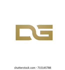 Vector Golden Abstract Letter D G Logo