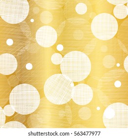 Vector Golden Abstract Swirls Seamless Pattern Background. Great for elegant gold texture fabric, cards, wedding invitations, wallpaper.