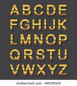 Vector Golden Alphabetgolden Letters Stock Vector Royalty Free Shutterstock