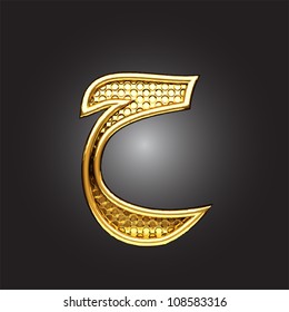 Vector golden Arabic figure