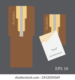 Vector Golden Arabic Style invitation Card Luxury vintage golden vector invitation card template