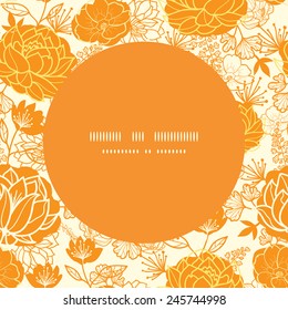 Vector golden art flowers frame seamless pattern background