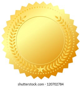 Vector golden award emblem