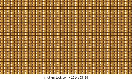 Vector golden background consisting of beveled briquettes.