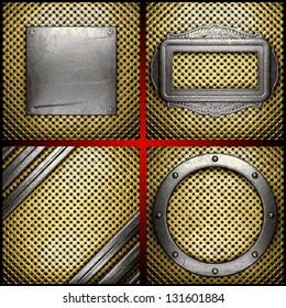 Vector golden background set