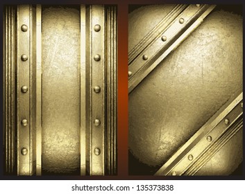 Vector golden background set