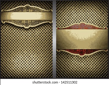 Vector golden background set
