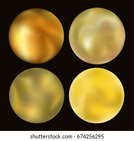 Vector golden ball.Realistic gold sphere.