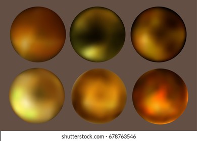 Vector golden ball.Realistic gold sphere.