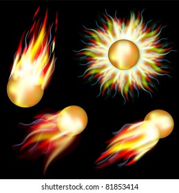 Vector golden balls,used mesh.
