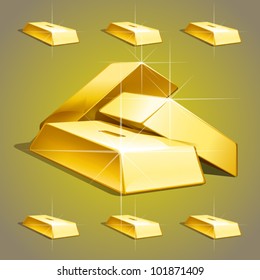 vector golden bars