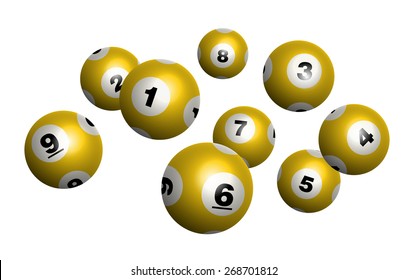 Vector Golden Bingo / Lottery Number Balls