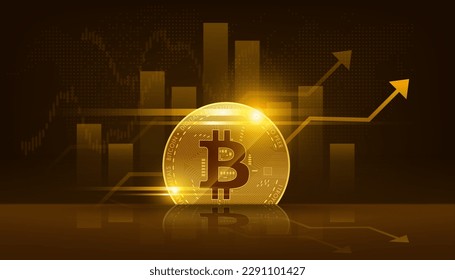 Vectorgolden-Bitcoin-Blockchain-Konzept