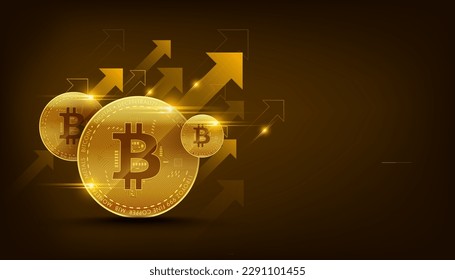 Vectorgolden-Bitcoin-Blockchain-Konzept