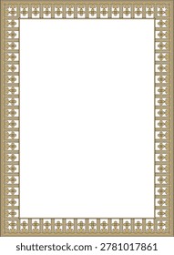 Vector golden with black Chinese rectangle, frame. Square ornaments of oriental peoples, korea, taiwan, china, hong kong, indonesia
