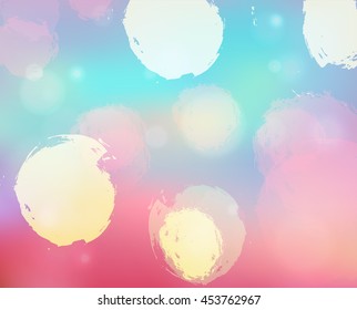 Vector golden blurry glowing bokeh background