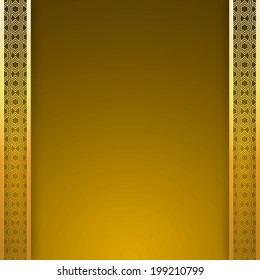 Vector golden borders with arabic styles for muslim community festivals.