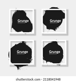 Vector golden brush stroke, brush, line or texture. Dirty artistic design element, box, frame or background for text