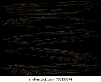 Vector golden brushes collection.